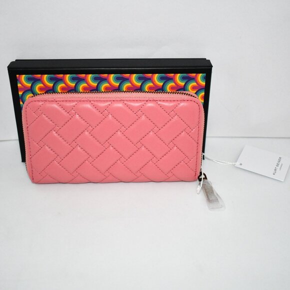 Kurt Geiger London Kensington Zip Around Wallet in Pink #0647057109 NWT - Picture 5 of 5